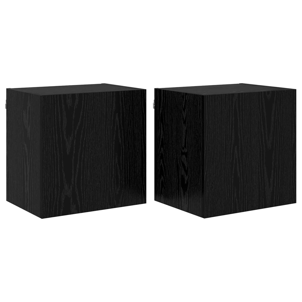 vidaXL Szafki RTV Montowane na ścianie 2 pcs Czarny Dąb 40,5x30x40cm