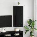 vidaXL Szafka pod telewizor Czarny Dąb 40,5 x 30 x 102 cm