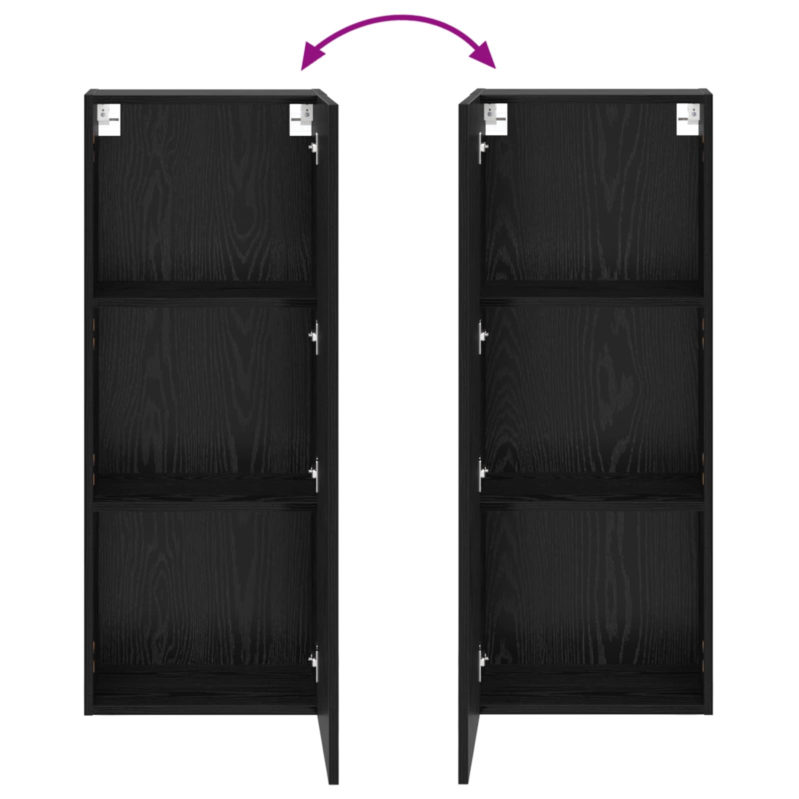 vidaXL Szafka pod telewizor Czarny Dąb 40,5 x 30 x 102 cm