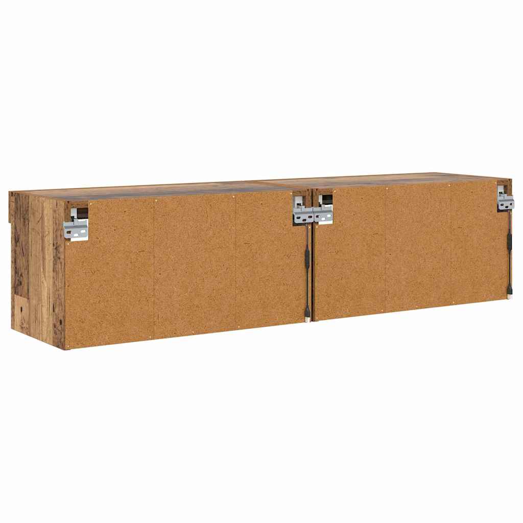 vidaXL Zestaw szafek RTV z LED 2 pcs Stare drewno 60 x 30 x 30 cm
