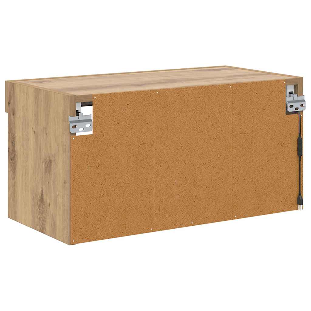 vidaXL Zestaw szafek RTV z LED Dąb rzemieślniczy 60 x 30 x 30 cm