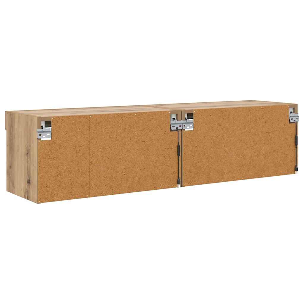 vidaXL Zestaw szafek RTV z LED 2 pcs Dąb rzemieślniczy 60 x 30 x 30 cm