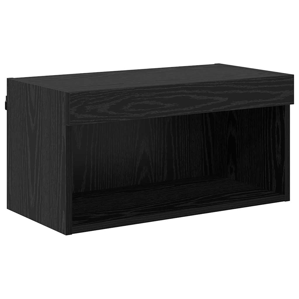 vidaXL Zestaw szafek RTV z LED Czarny Dąb 60 x 30 x 30 cm