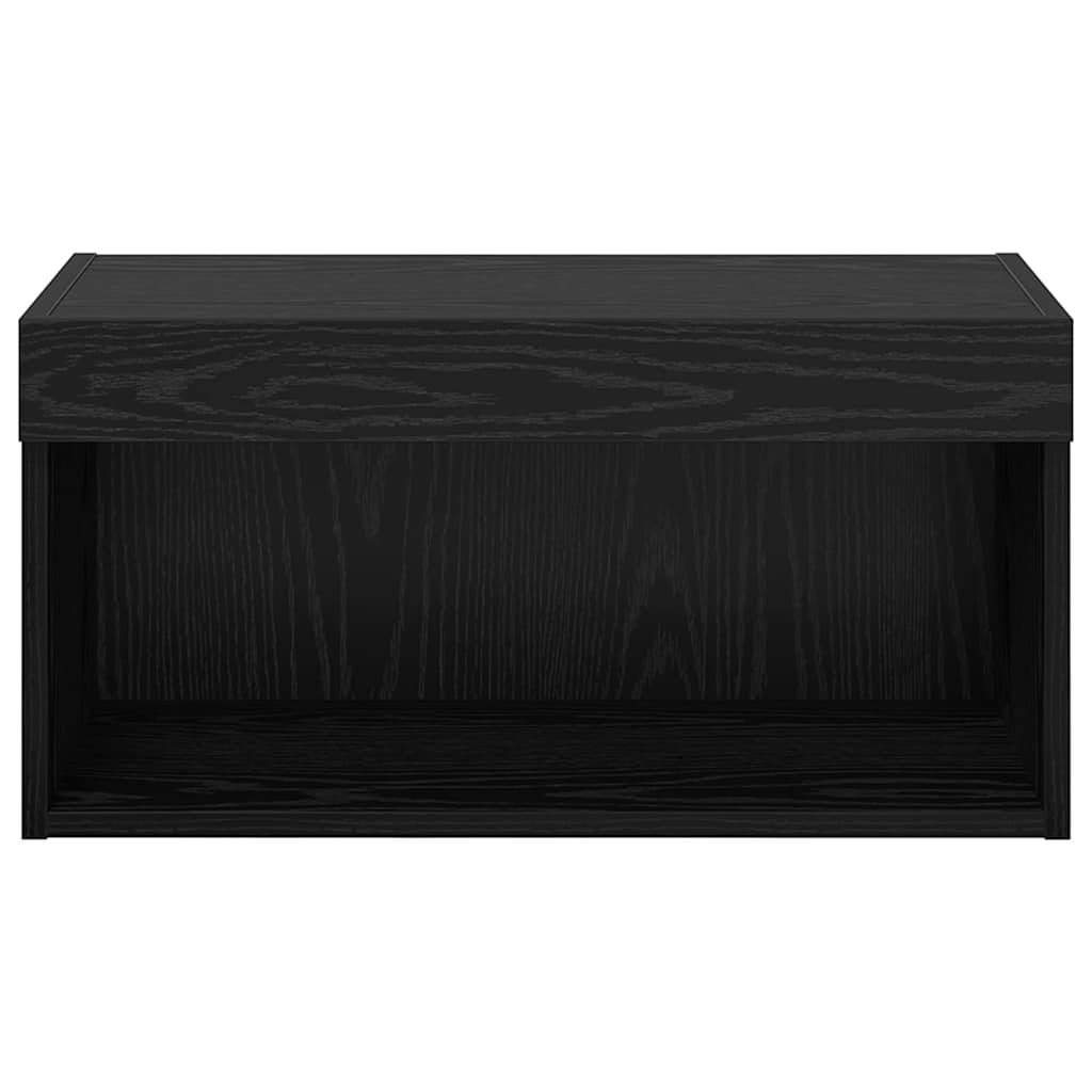 vidaXL Zestaw szafek RTV z LED Czarny Dąb 60 x 30 x 30 cm