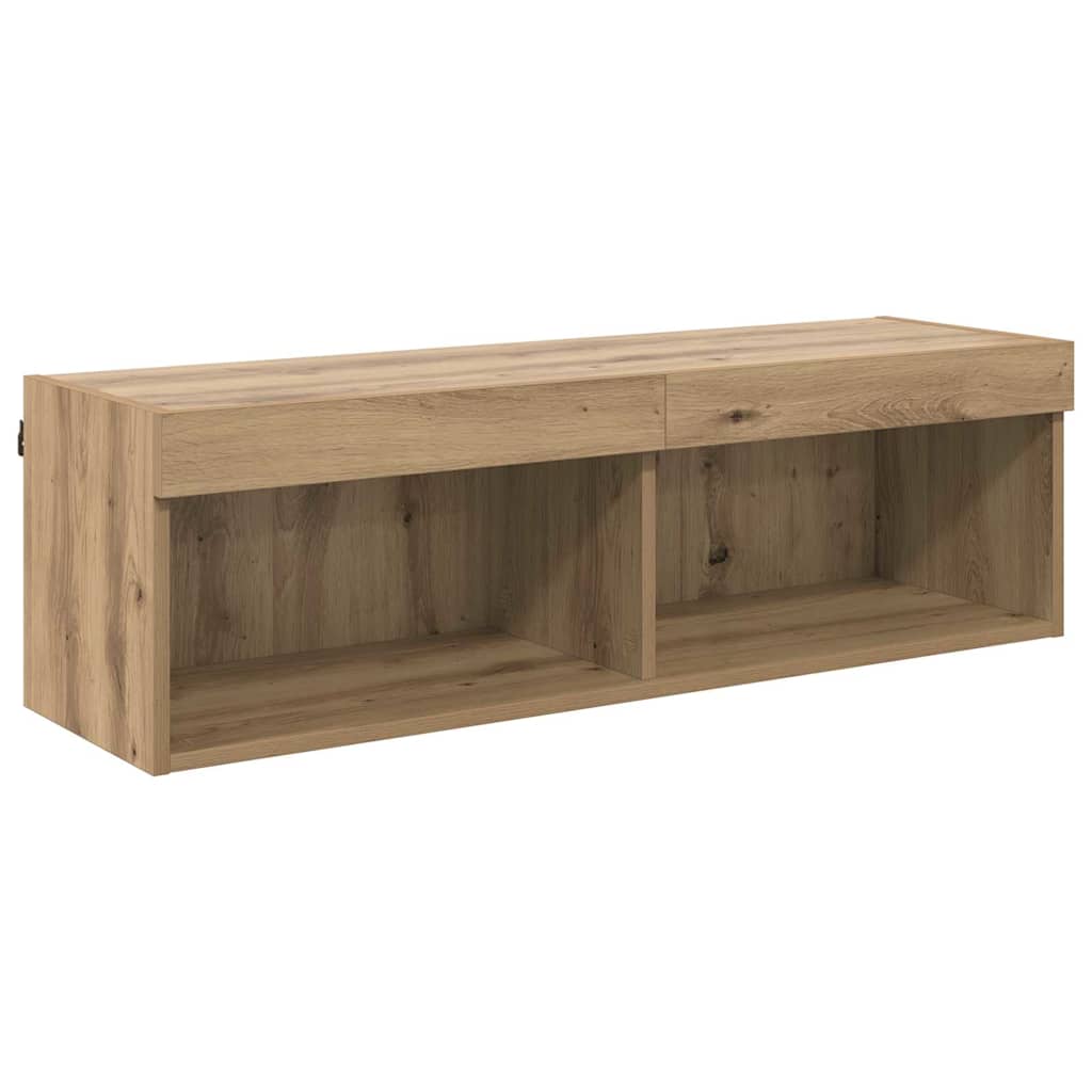vidaXL Szafka pod telewizor z LED Dąb rzemieślniczy 100 x 30 x 30 cm