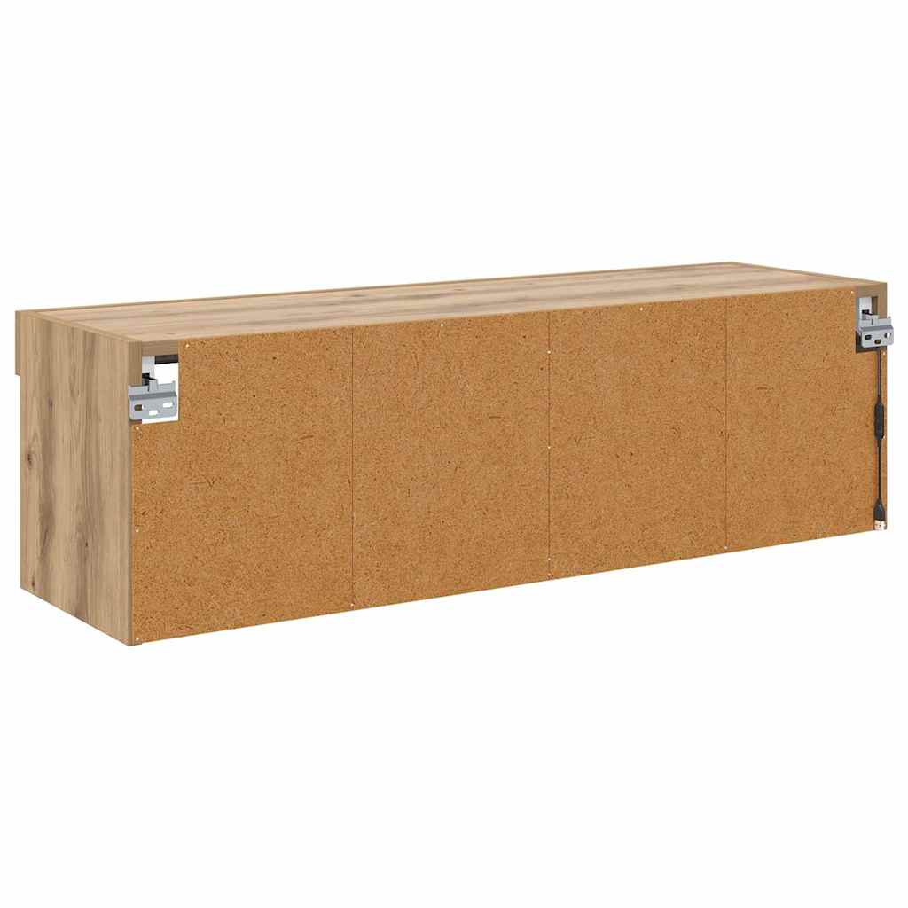 vidaXL Szafka pod telewizor z LED Dąb rzemieślniczy 100 x 30 x 30 cm