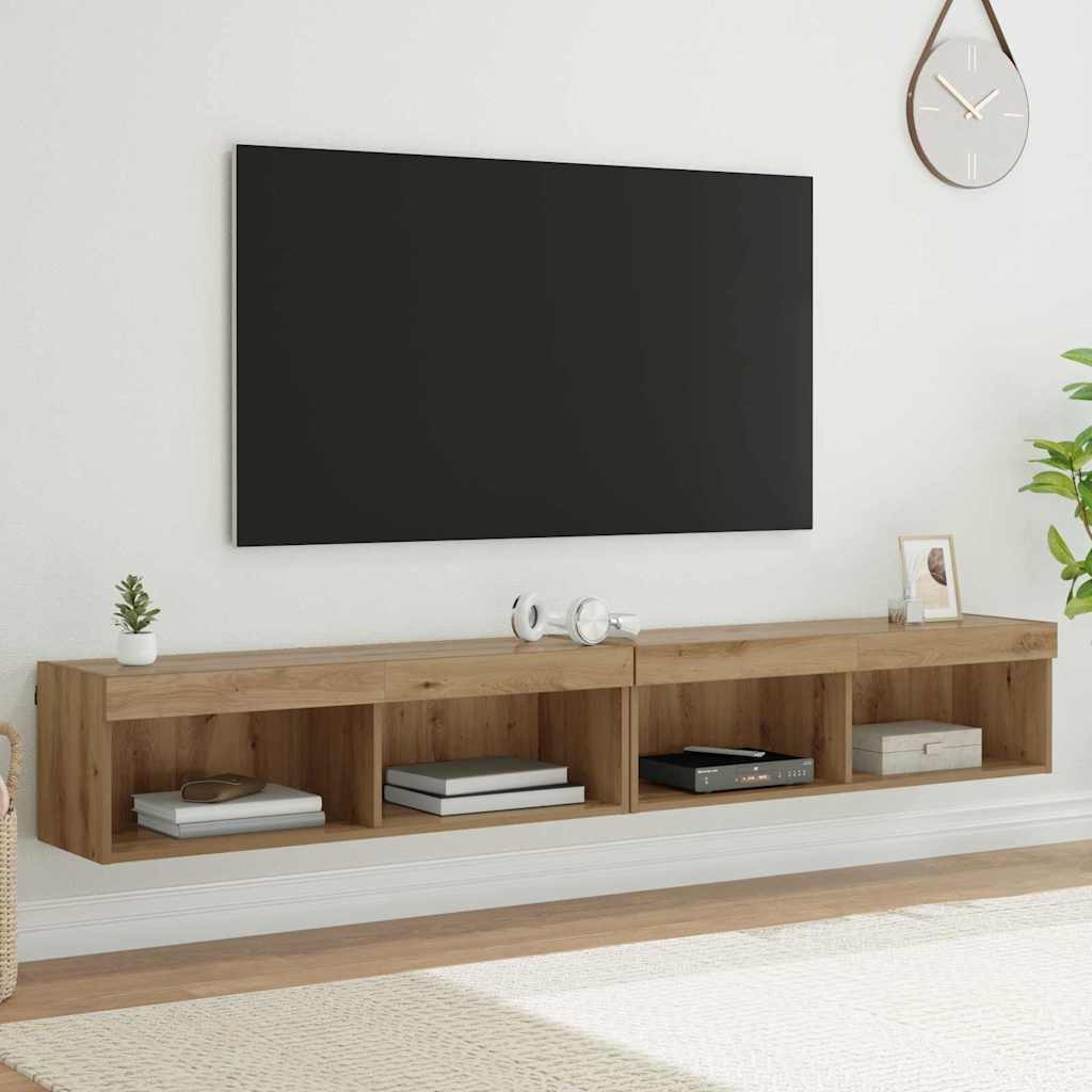 vidaXL Zestaw szafek RTV 2 pcs Dąb rzemieślniczy 100 x 30 x 30 cm