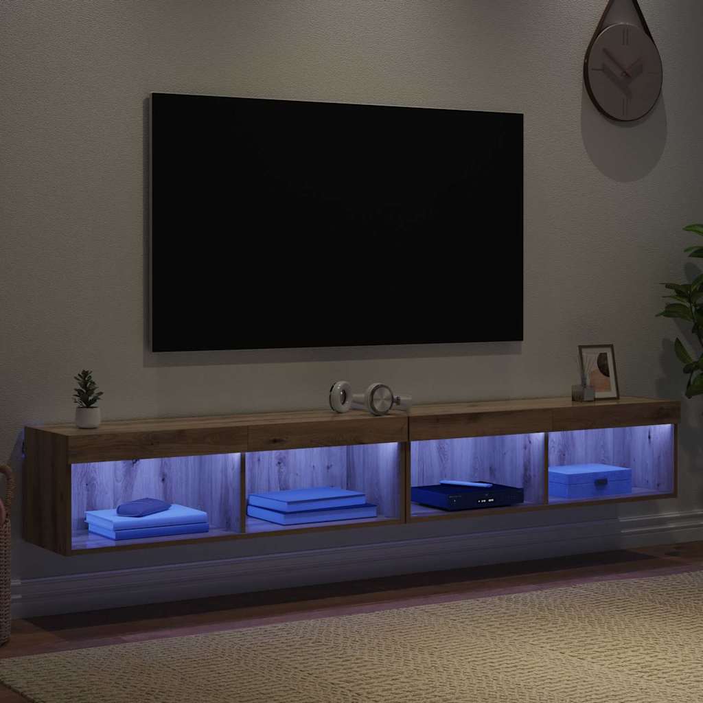 vidaXL Zestaw szafek RTV 2 pcs Dąb rzemieślniczy 100 x 30 x 30 cm