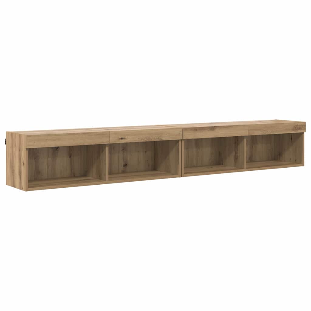 vidaXL Zestaw szafek RTV 2 pcs Dąb rzemieślniczy 100 x 30 x 30 cm
