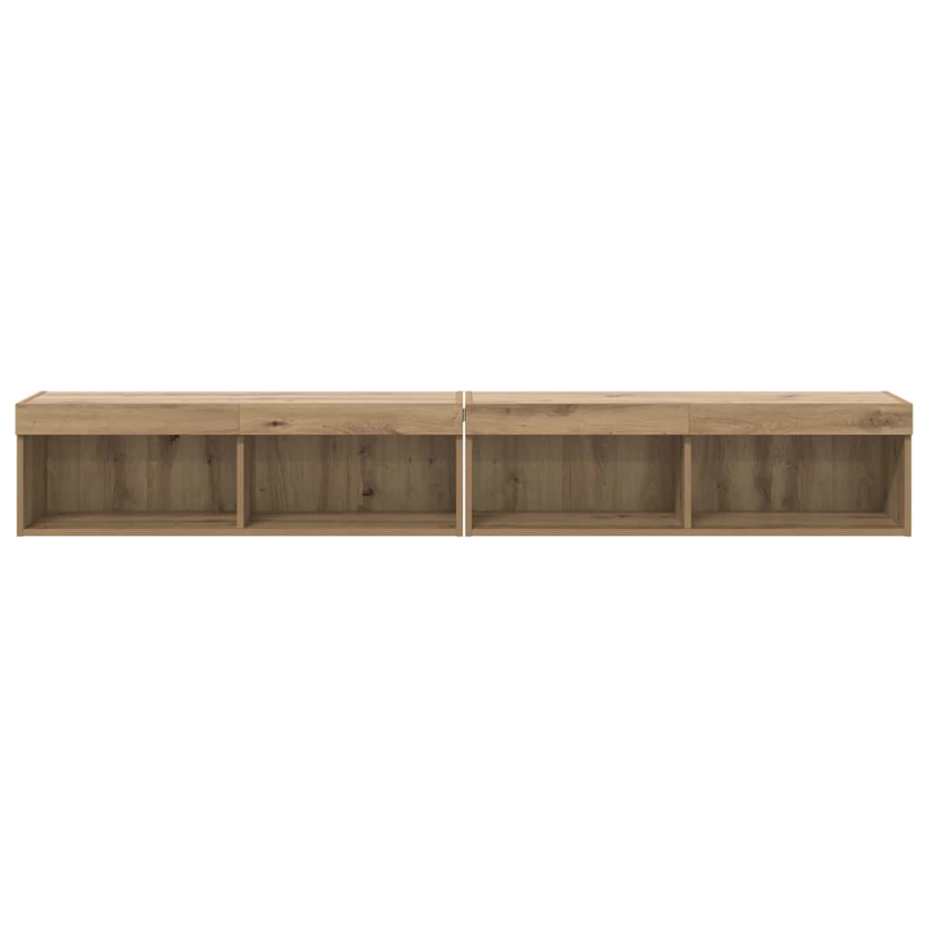 vidaXL Zestaw szafek RTV 2 pcs Dąb rzemieślniczy 100 x 30 x 30 cm
