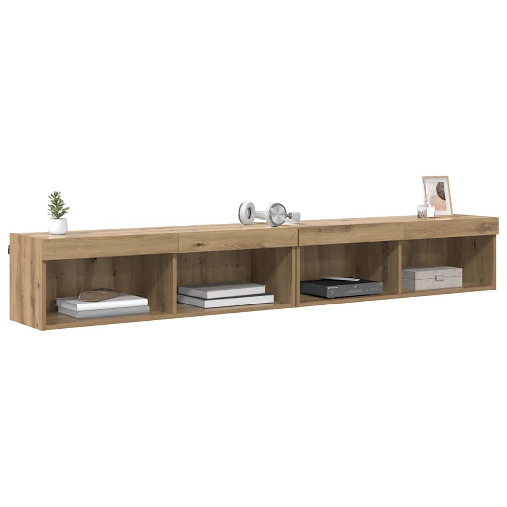vidaXL Zestaw szafek RTV 2 pcs Dąb rzemieślniczy 100 x 30 x 30 cm