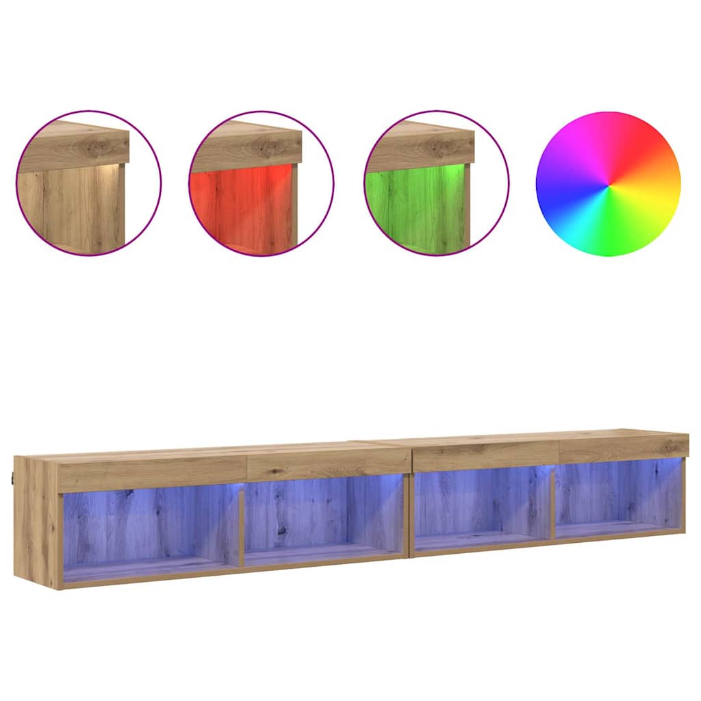 vidaXL Zestaw szafek RTV 2 pcs Dąb rzemieślniczy 100 x 30 x 30 cm