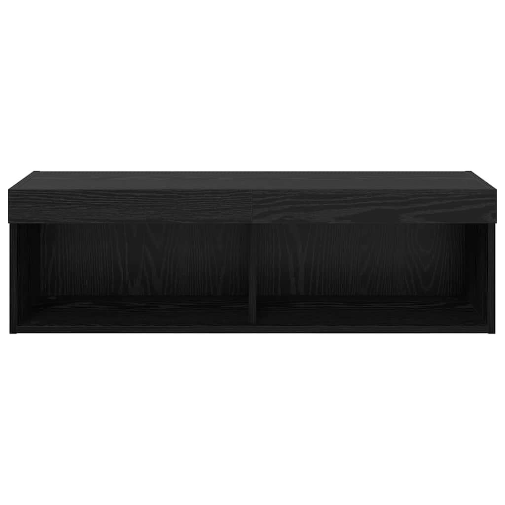 vidaXL Szafka pod telewizor z LED Czarny Dąb 100 x 30 x 30 cm