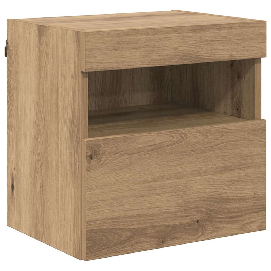 vidaXL Szafka pod telewizor z LED Dąb rzemieślniczy 40 x 30 x 40 cm