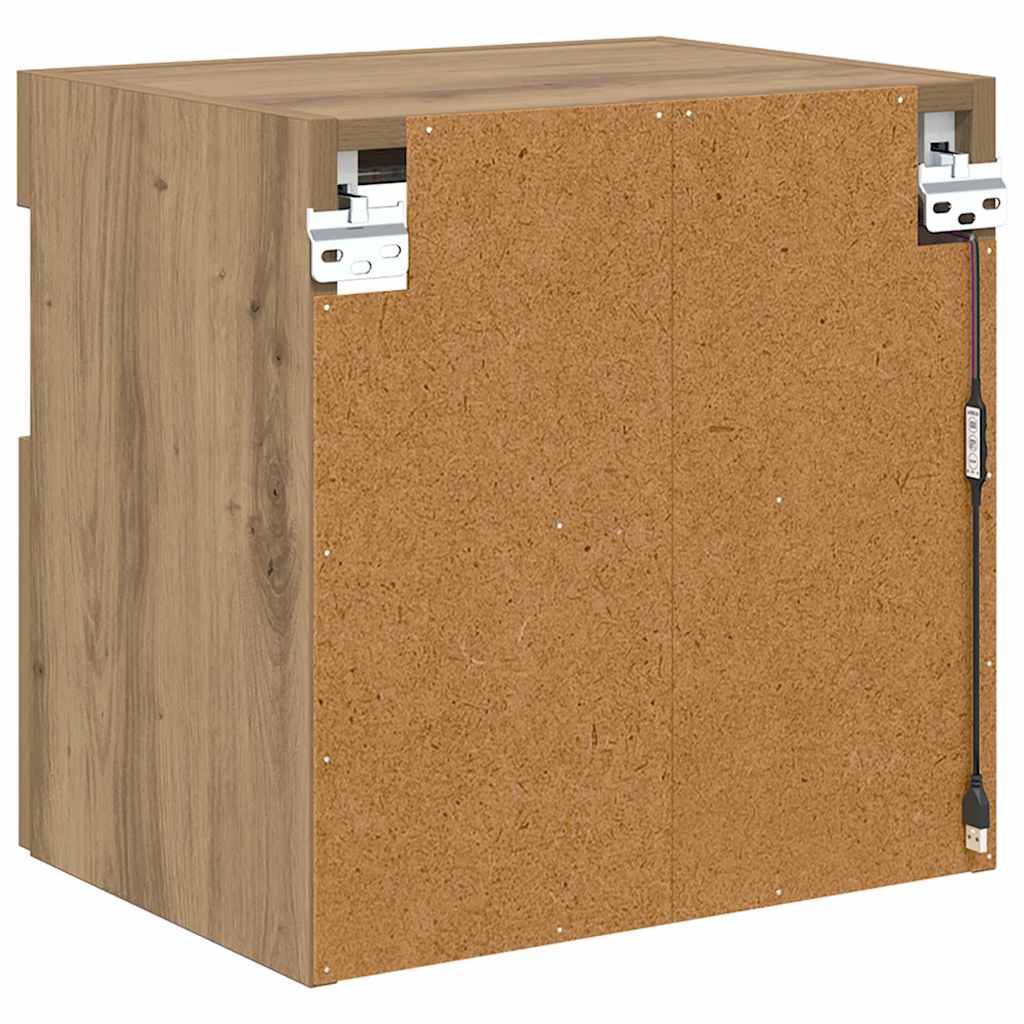 vidaXL Szafka pod telewizor z LED Dąb rzemieślniczy 40 x 30 x 40 cm