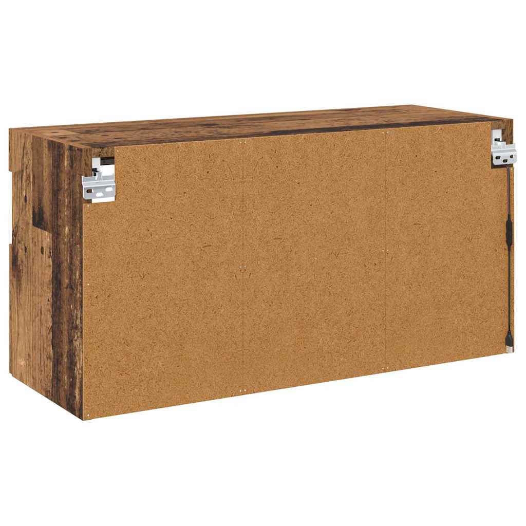 vidaXL Szafka pod telewizor z LED Stare drewno 80 x 30 x 40 cm