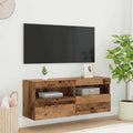 vidaXL Szafka pod telewizor z LED Stare drewno 100 x 30 x 40 cm