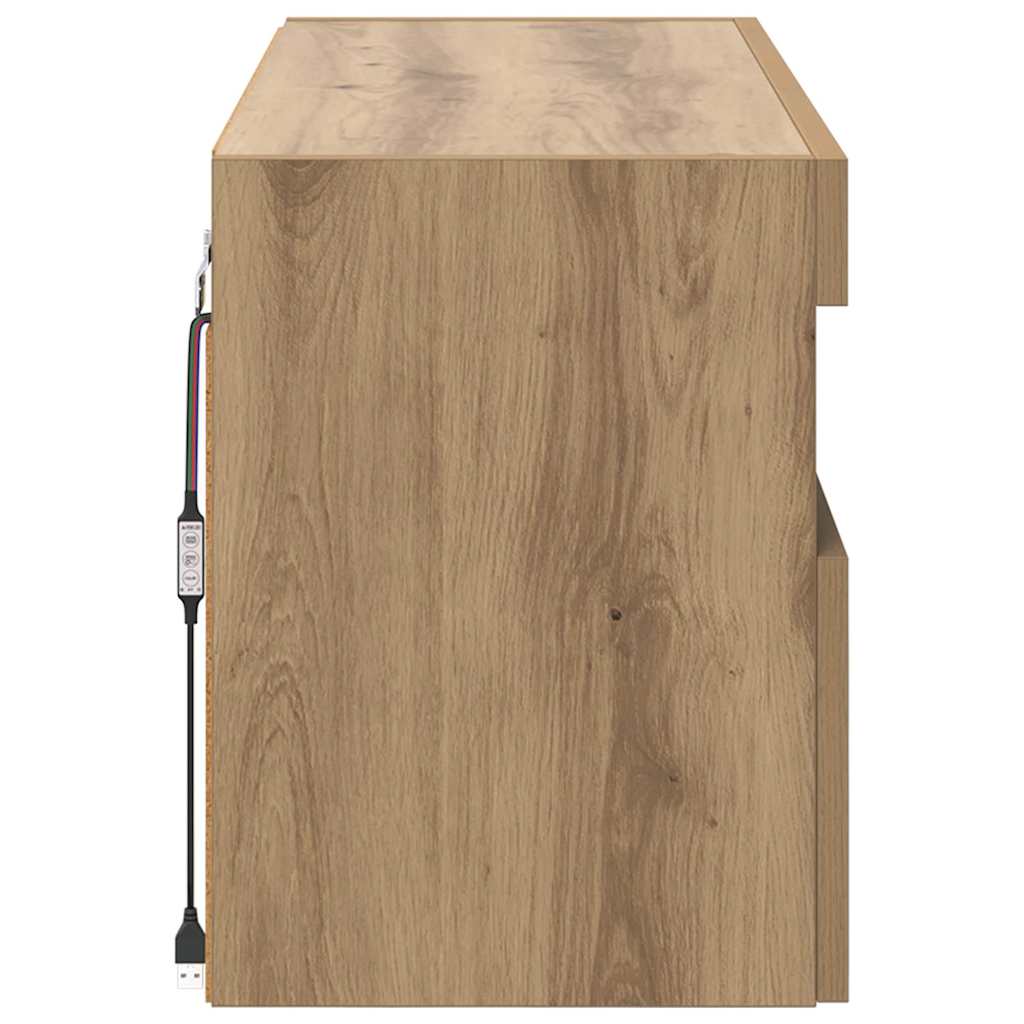 vidaXL Szafka pod telewizor z LED Dąb rzemieślniczy 100 x 30 x 40 cm