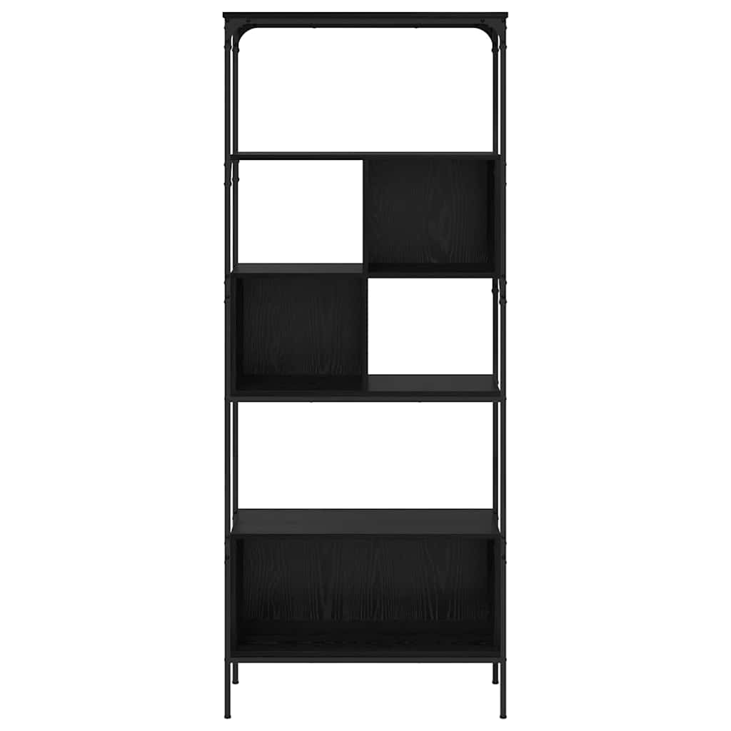 vidaXL Półka na książki Czarny Dąb 76 x 33 x 188,5 cm