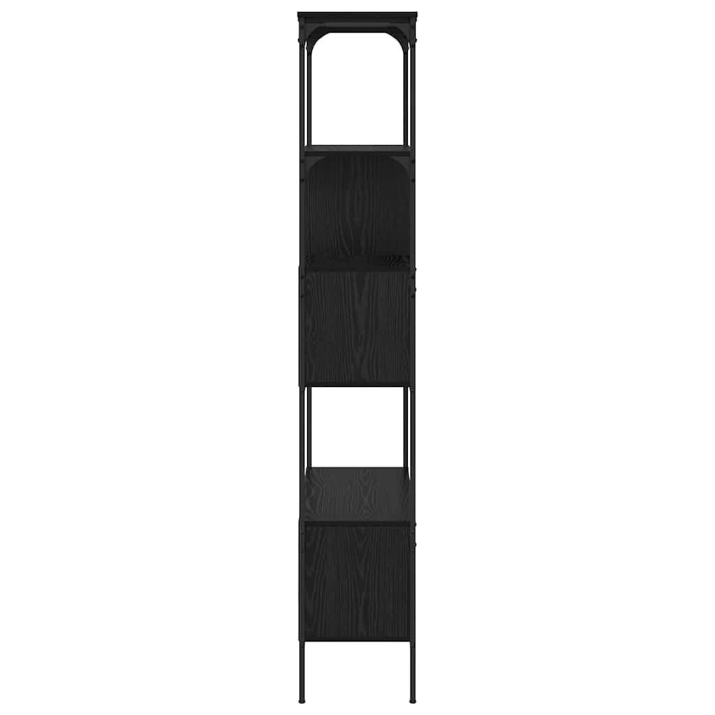 vidaXL Półka na książki Czarny Dąb 76 x 33 x 188,5 cm