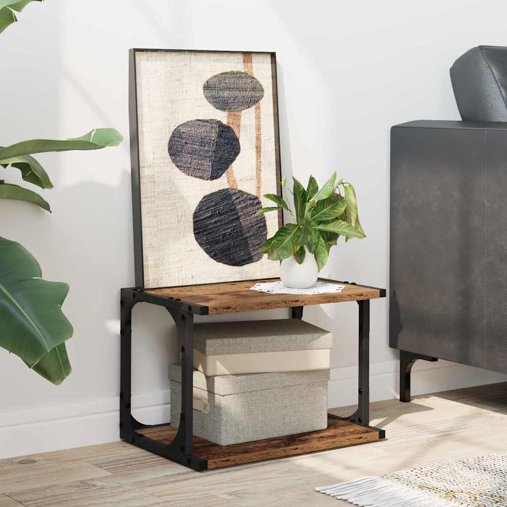 vidaXL Stojak na drukarkę Stare drewno 41 x 28 x 33.5 cm
