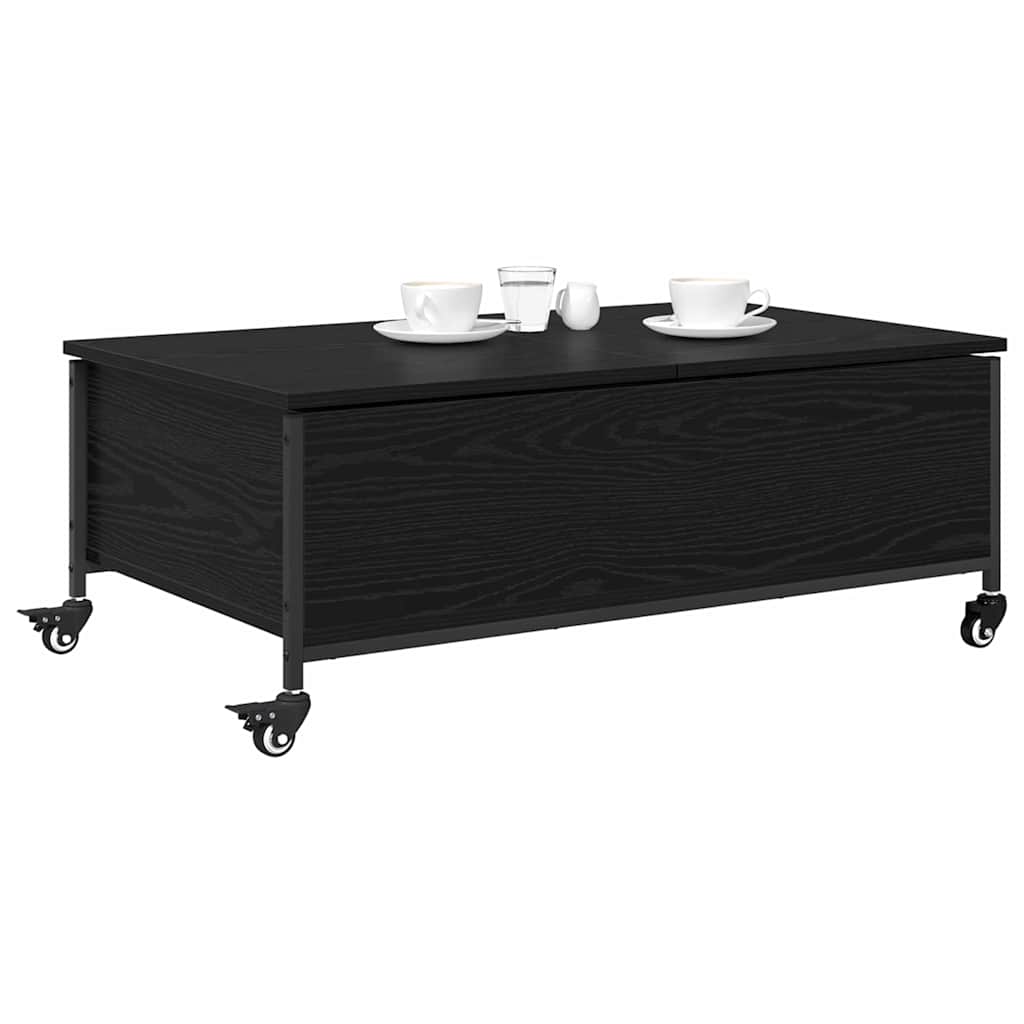 vidaXL Stolik kawowy Czarny Dąb 91 x 55 x 32 cm