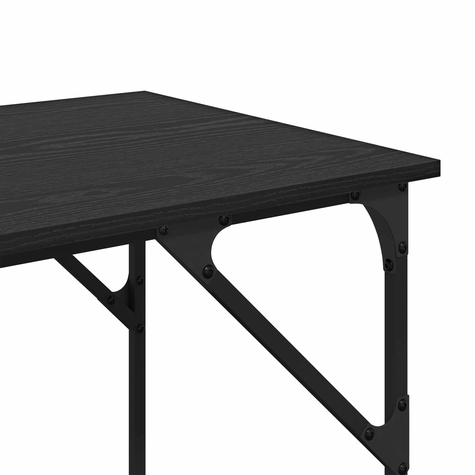 vidaXL Biurko Czarny Dąb 120 x 50 x 75 cm Materiał drewnopochodny