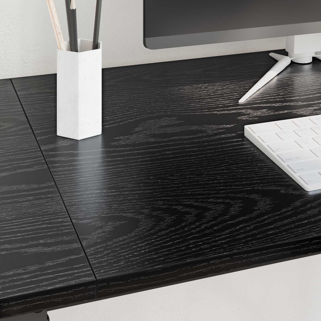 vidaXL Biurko Czarny Dąb 120 x 50 x 75 cm Materiał drewnopochodny
