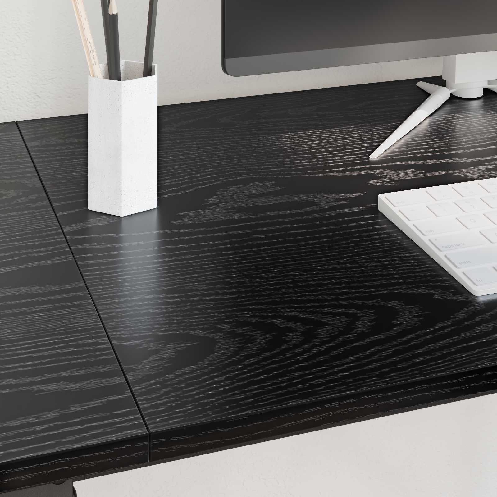 vidaXL Biurko Czarny Dąb 120 x 50 x 75 cm Materiał drewnopochodny