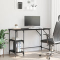 vidaXL Biurko Czarny Dąb 120 x 50 x 75 cm Materiał drewnopochodny