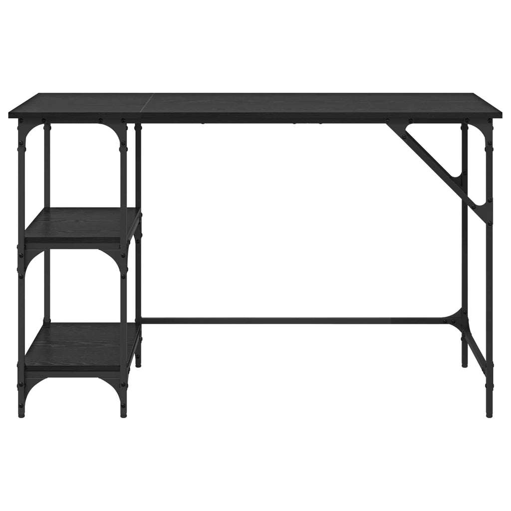 vidaXL Biurko Czarny Dąb 120 x 50 x 75 cm Materiał drewnopochodny