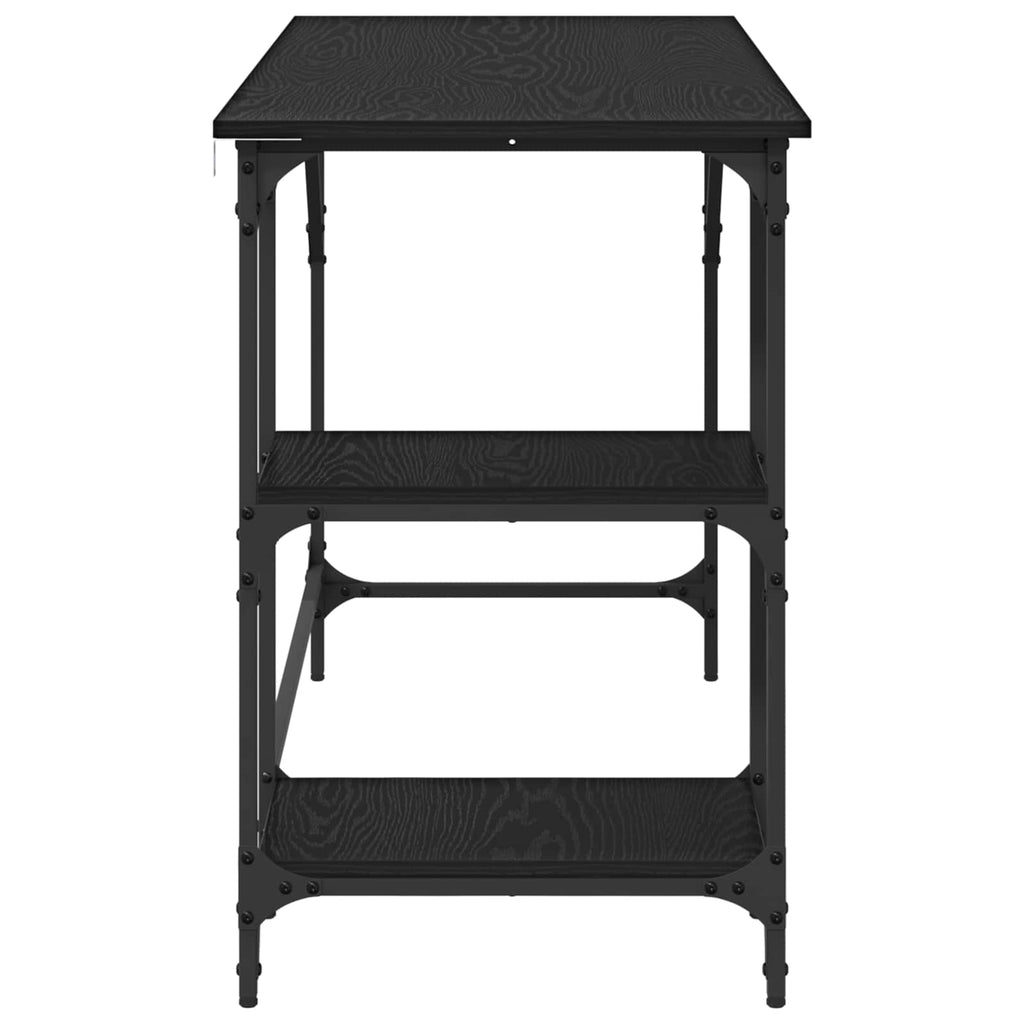 vidaXL Biurko Czarny Dąb 120 x 50 x 75 cm Materiał drewnopochodny