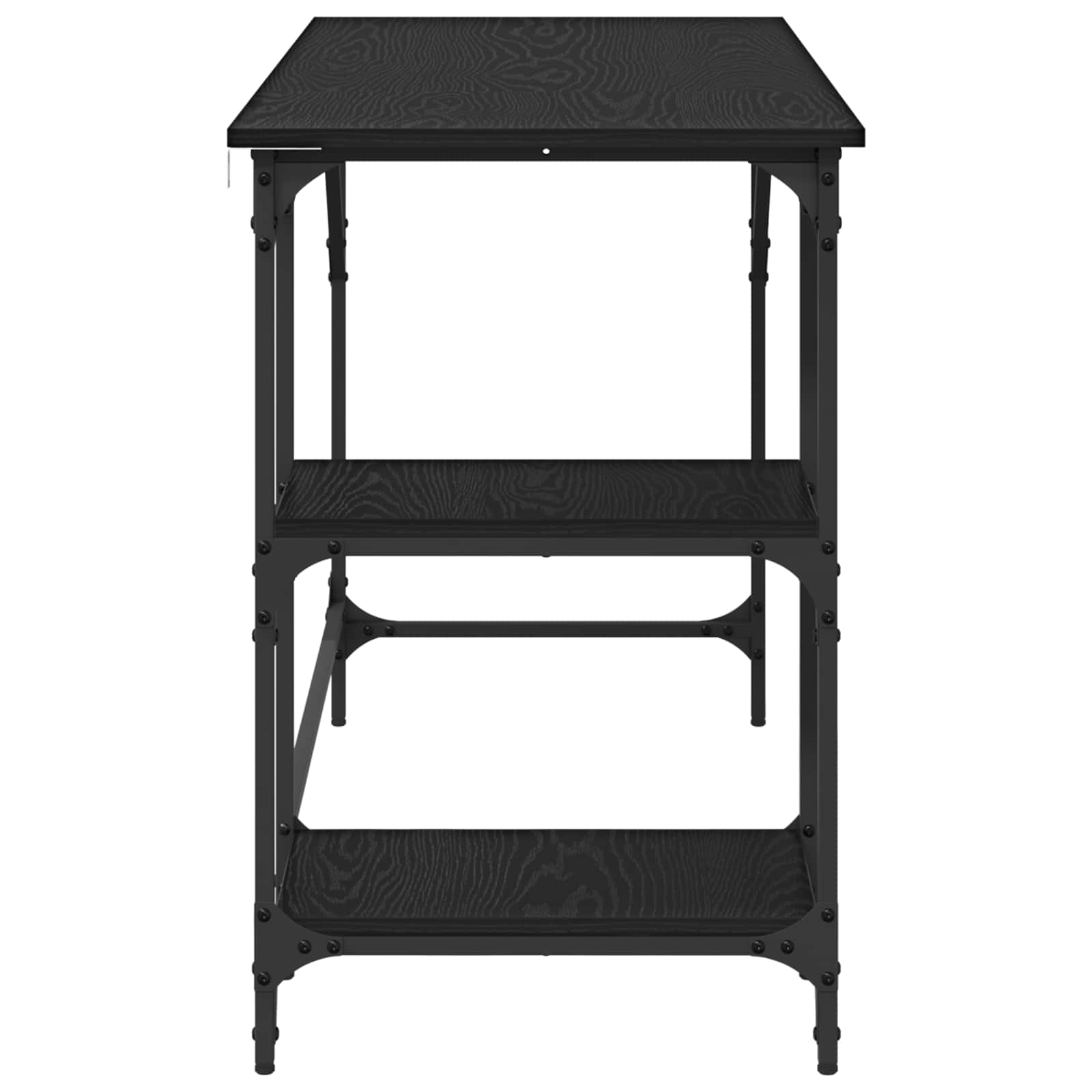vidaXL Biurko Czarny Dąb 120 x 50 x 75 cm Materiał drewnopochodny