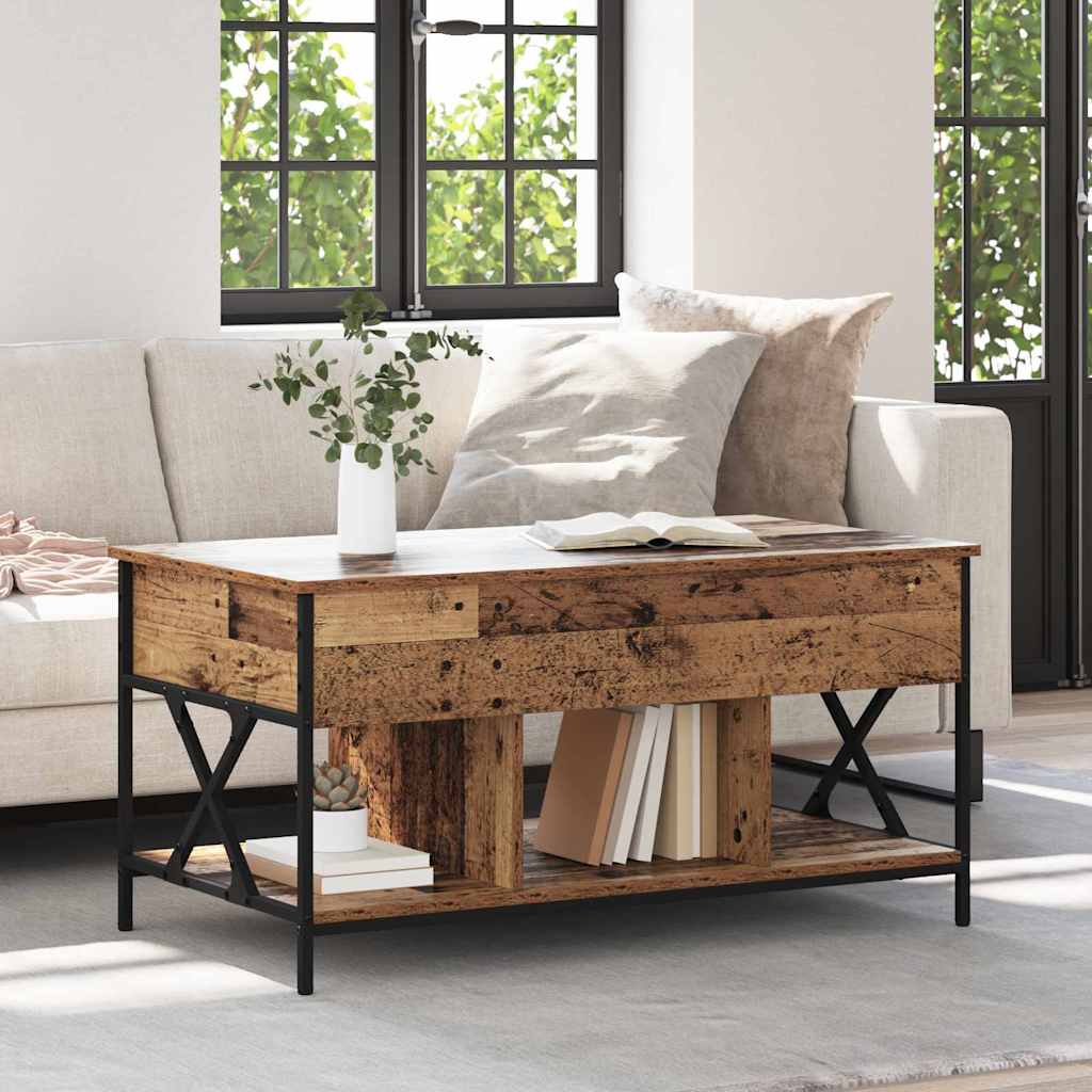 vidaXL Stolik kawowy Stare drewno 100 x 55 x 48.5 cm