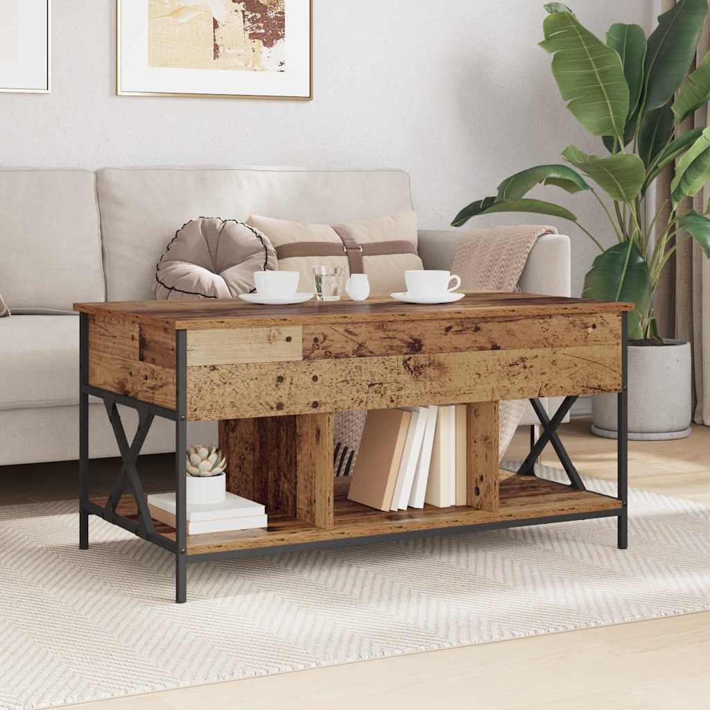 vidaXL Stolik kawowy Stare drewno 100 x 55 x 48.5 cm