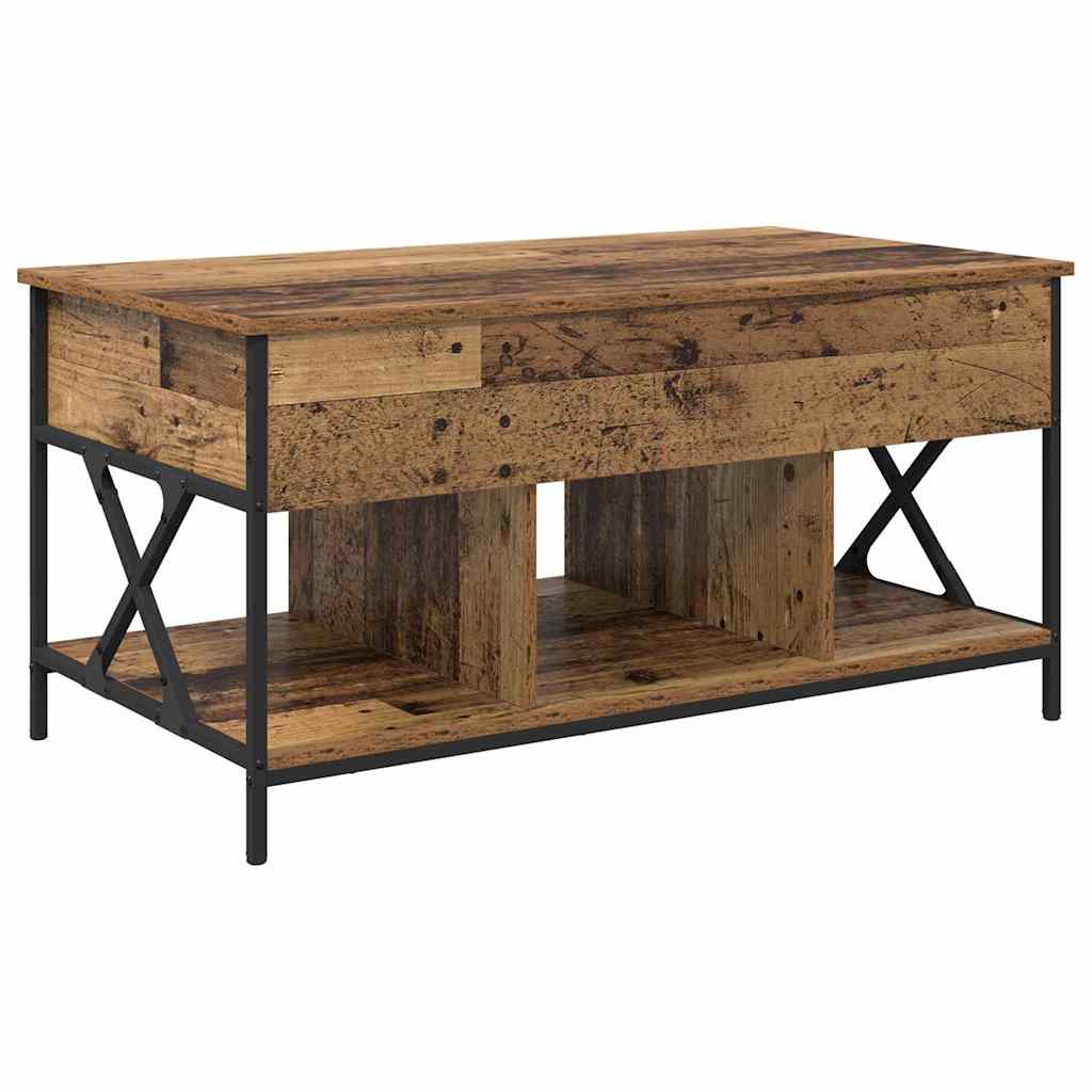 vidaXL Stolik kawowy Stare drewno 100 x 55 x 48.5 cm