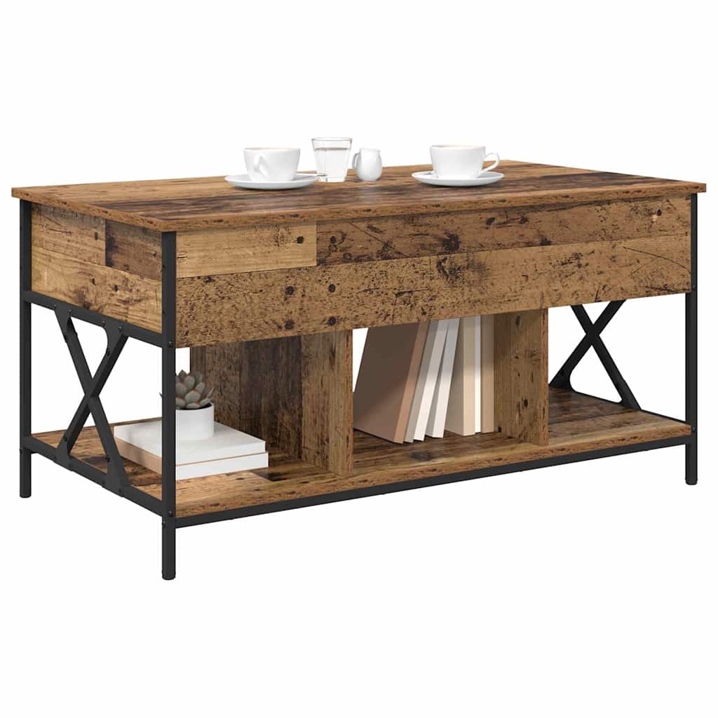vidaXL Stolik kawowy Stare drewno 100 x 55 x 48.5 cm