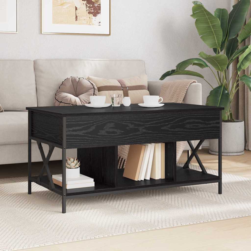 vidaXL Stolik kawowy Czarny Dąb 100 x 55 x 48.5 cm