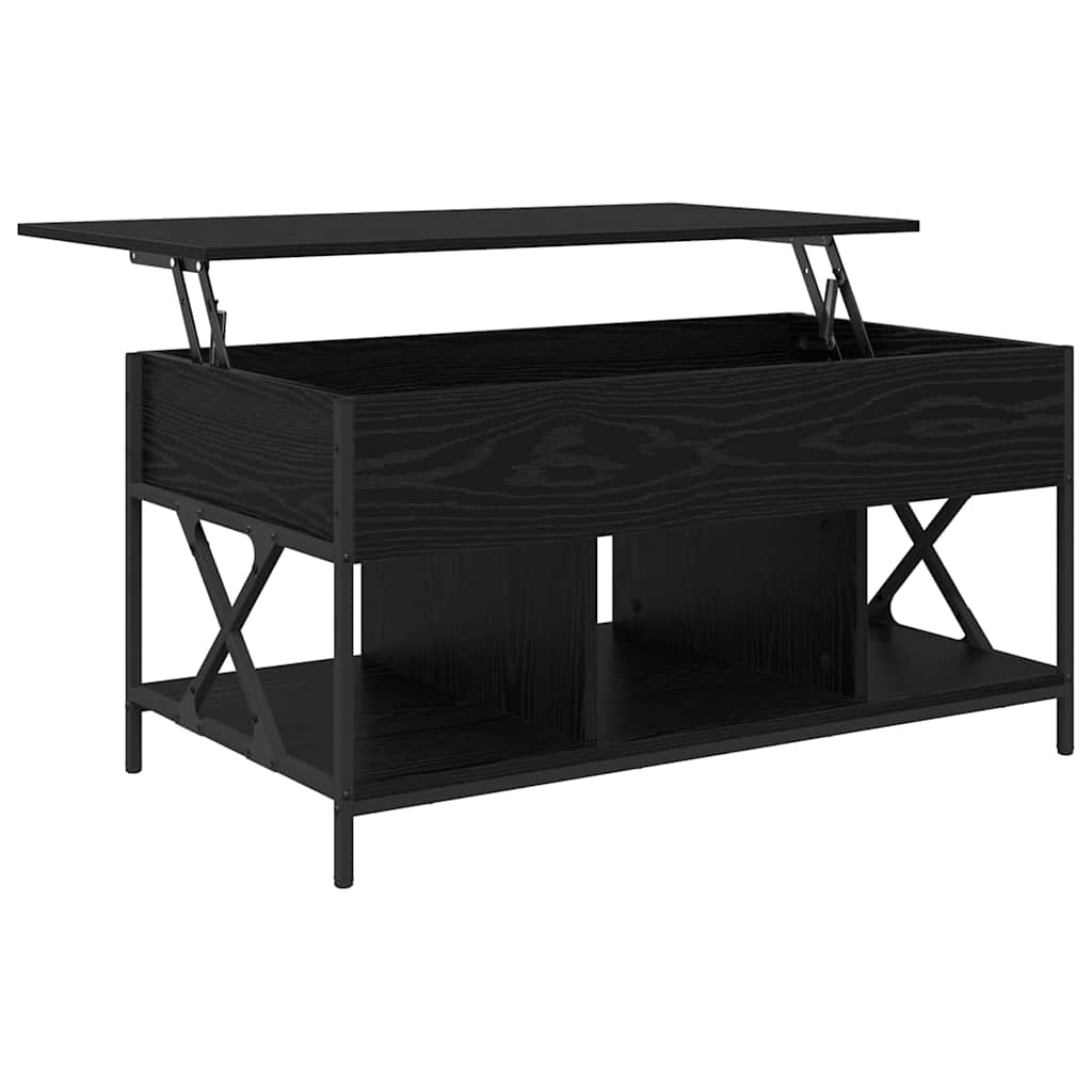vidaXL Stolik kawowy Czarny Dąb 100 x 55 x 48.5 cm