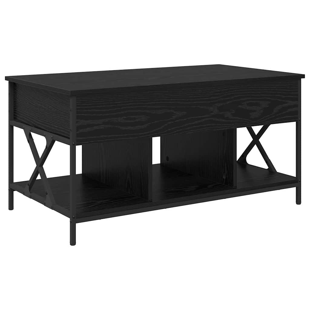 vidaXL Stolik kawowy Czarny Dąb 100 x 55 x 48.5 cm