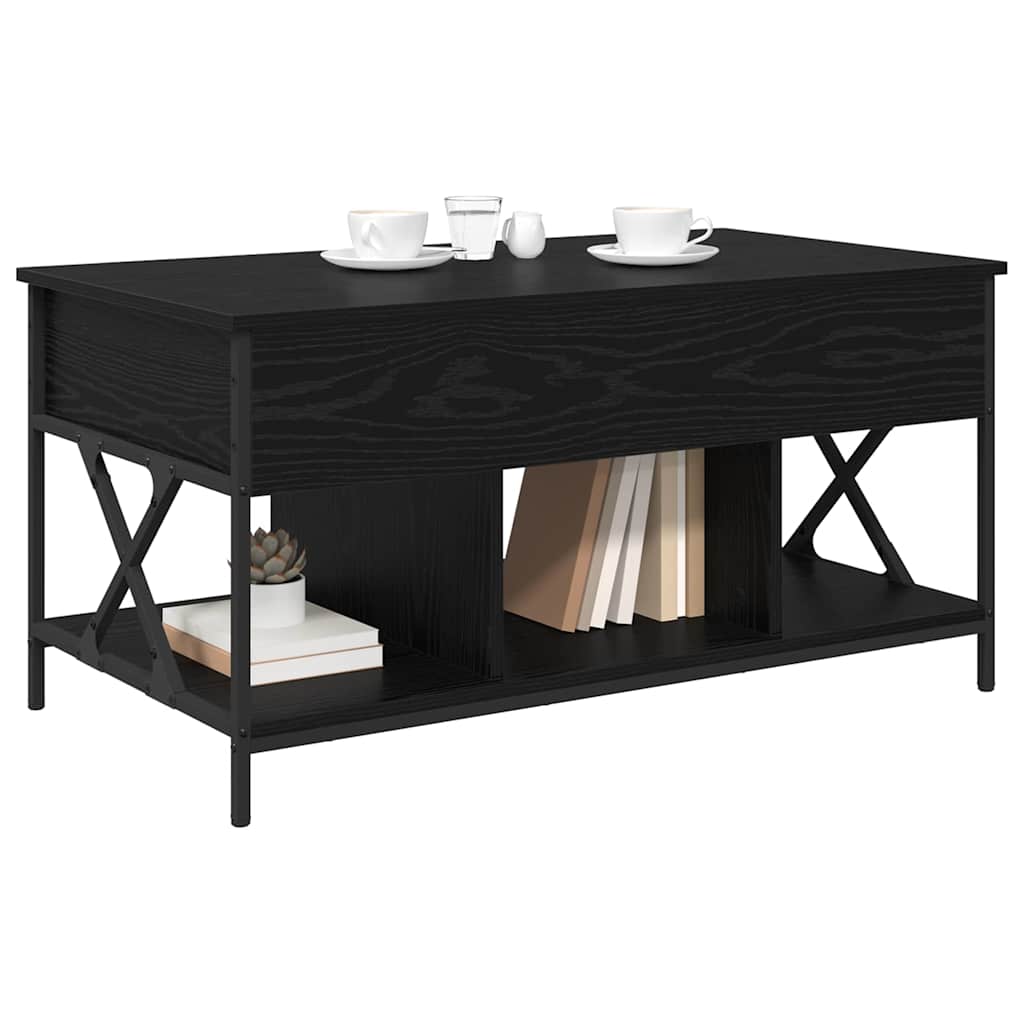 vidaXL Stolik kawowy Czarny Dąb 100 x 55 x 48.5 cm