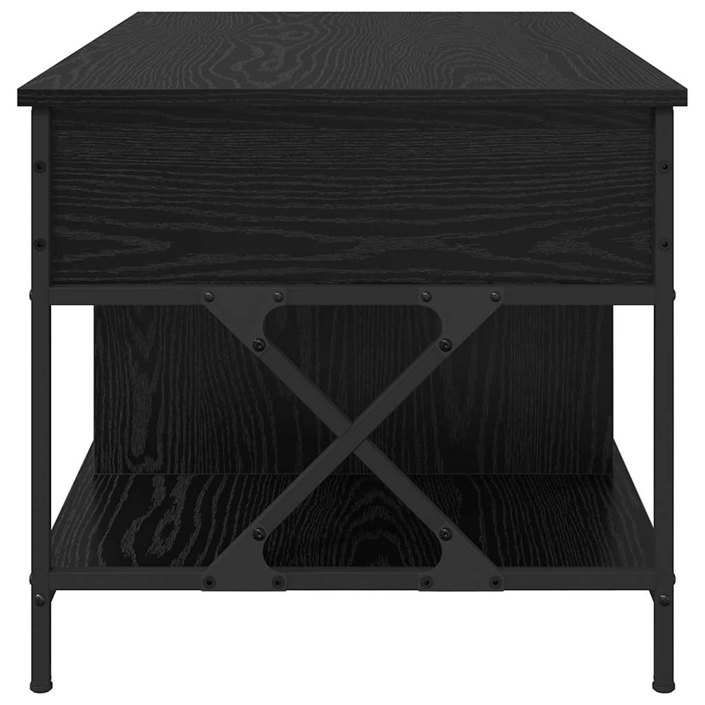 vidaXL Stolik kawowy Czarny Dąb 100 x 55 x 48.5 cm
