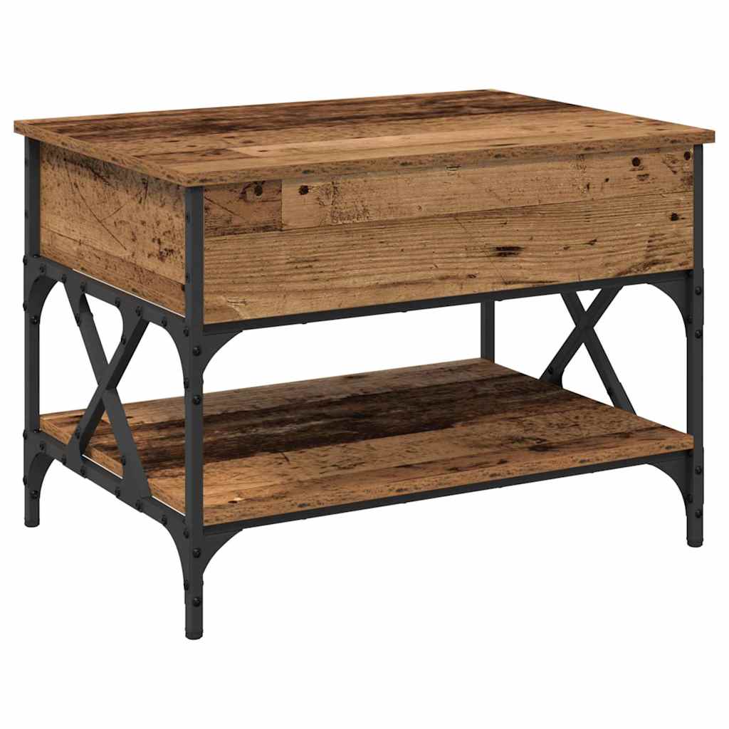 vidaXL Stolik kawowy Stare drewno 70x50x50cm Materiał drewnopochodny