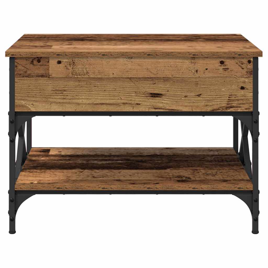 vidaXL Stolik kawowy Stare drewno 70x50x50cm Materiał drewnopochodny