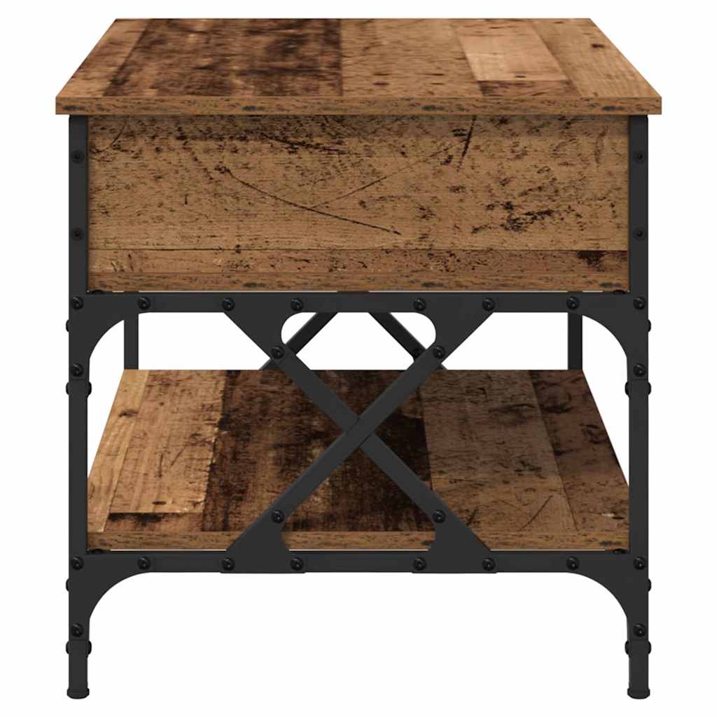vidaXL Stolik kawowy Stare drewno 70x50x50cm Materiał drewnopochodny