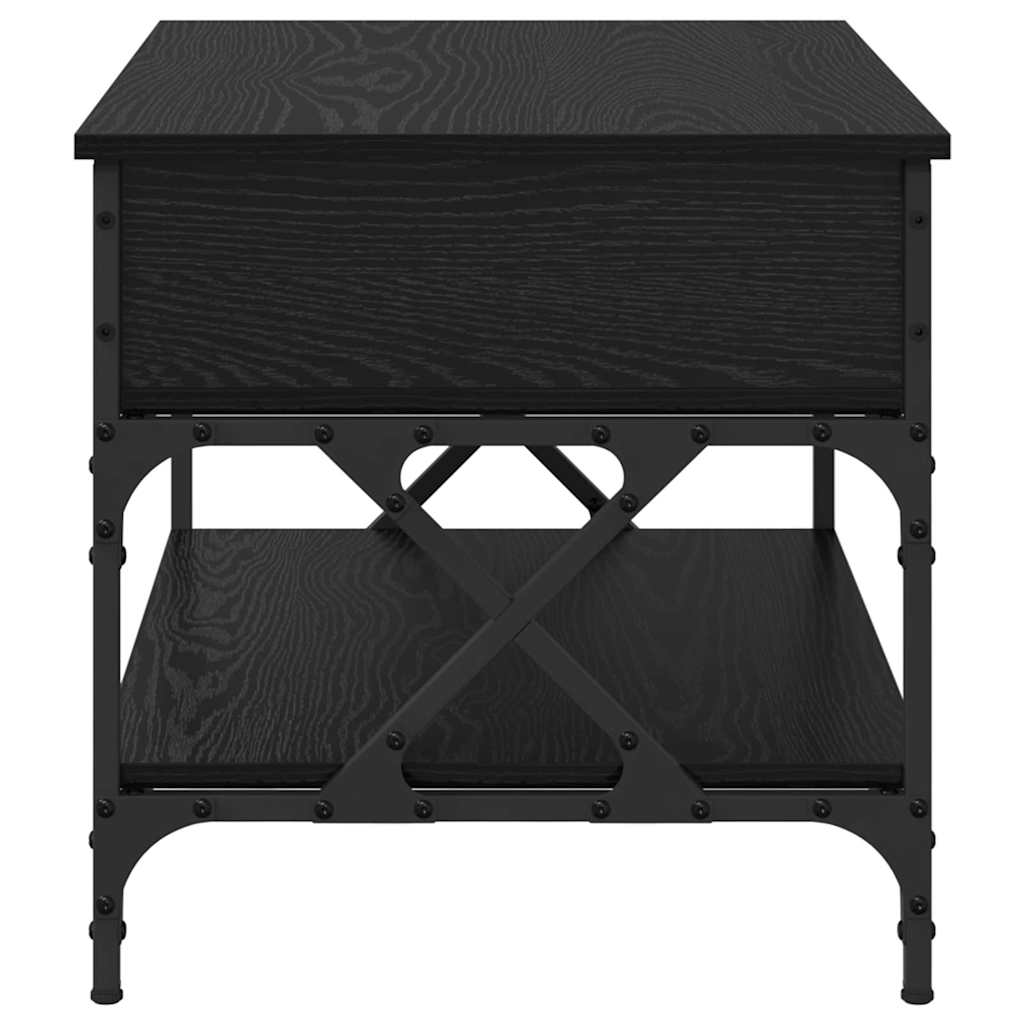 vidaXL Stolik kawowy Czarny Dąb 70x50x50cm Materiał drewnopochodny