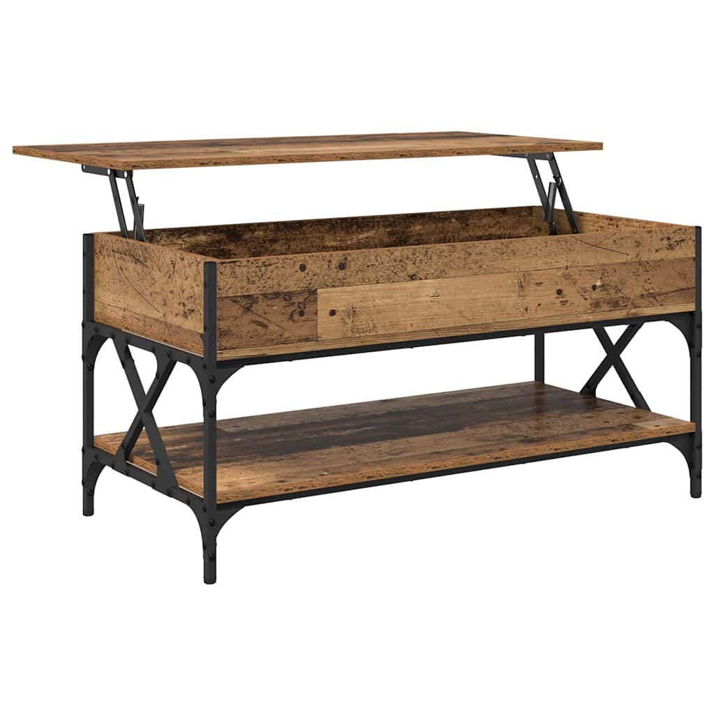 vidaXL Stolik kawowy Stare drewno 100 x 50 x 50 cm