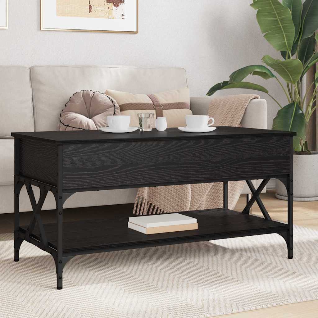 vidaXL Stolik kawowy Czarny Dąb 100 x 50 x 50 cm