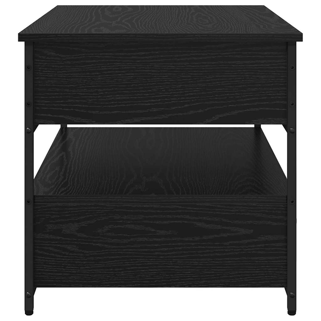 vidaXL Stolik kawowy z szufladą Czarny Dąb 70 x 50 x 54.5 cm