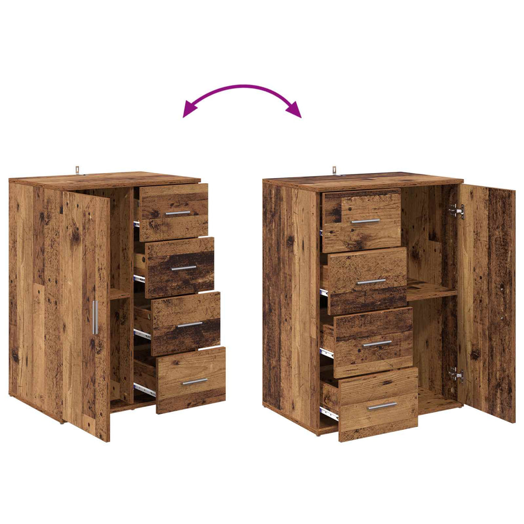 vidaXL Bufet Stare drewno 59 x 39 x 80 cm Materiał drewnopochodny